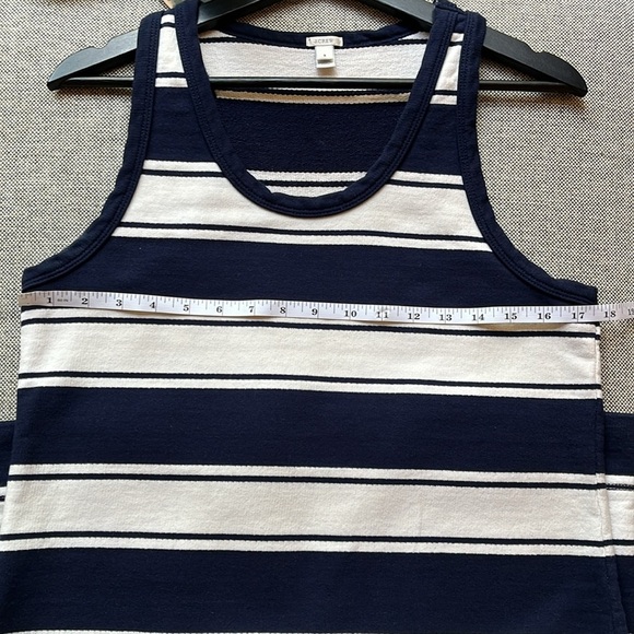🎾 J. Crew Navy & White Tennis Stripe Racerback Mini Tank Dress , Size: S - Picture 12 of 16